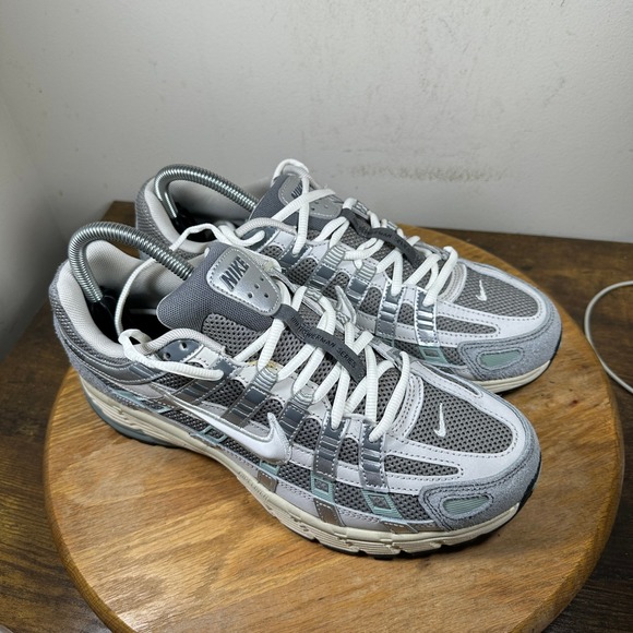Nike P-6000 Metallic Silver Grey Flat Pewder Mens FN7509-029 Size 8.5